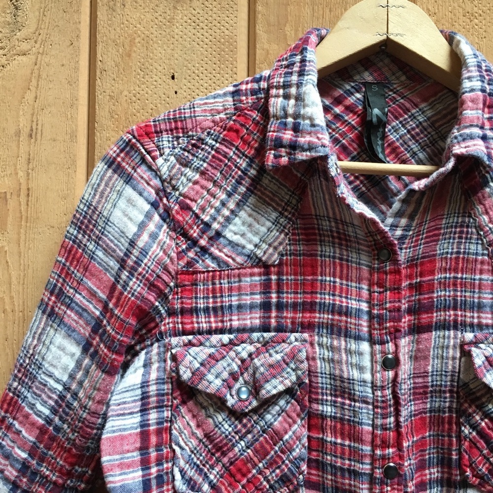 Seven7 Plaid Button Down Shirt